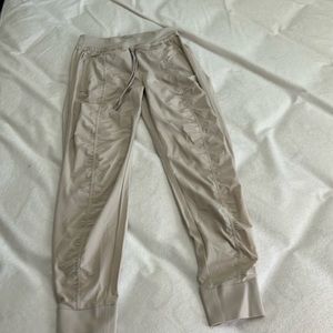 Athleta Attitude Light Beige Drawstring Joggers